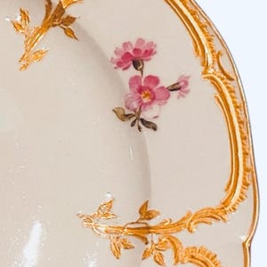 KPM Berlin Neu-Ozier (Neuzierat) Floral Dessert Plate – Raised Gilt – Post-1832…Exquisite image 12