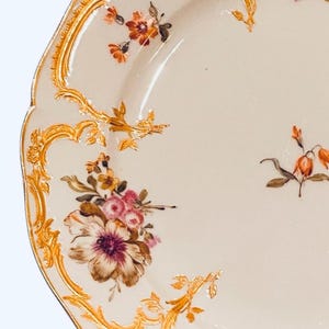 KPM Berlin Neu-Ozier (Neuzierat) Floral Dessert Plate – Raised Gilt – Post-1832…Exquisite image 11