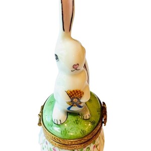 Limoges Box…bunny Rabbit With Ear Up…retired...mint - Etsy