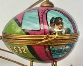 Vintage Rochard Limoges Egg Shape Helicopter Circa 1950 Mint