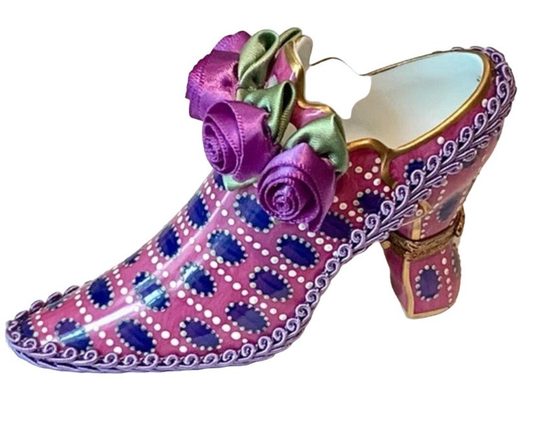 Exquisite Fiona Saunders Shoe Limoges Box 13...limited Etsy