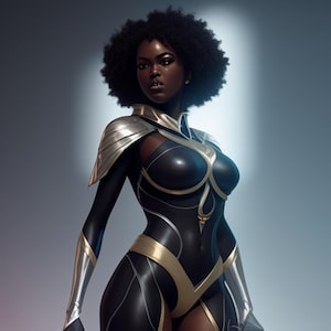 Black Woman AI Digital Art PNG Download