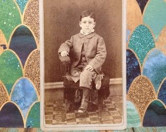 ghostly eerie serious teenage boy handsome teenager portrait Turkey Istanbul Ottoman vintage boy fashion RPPC *3705F Antique boy photo