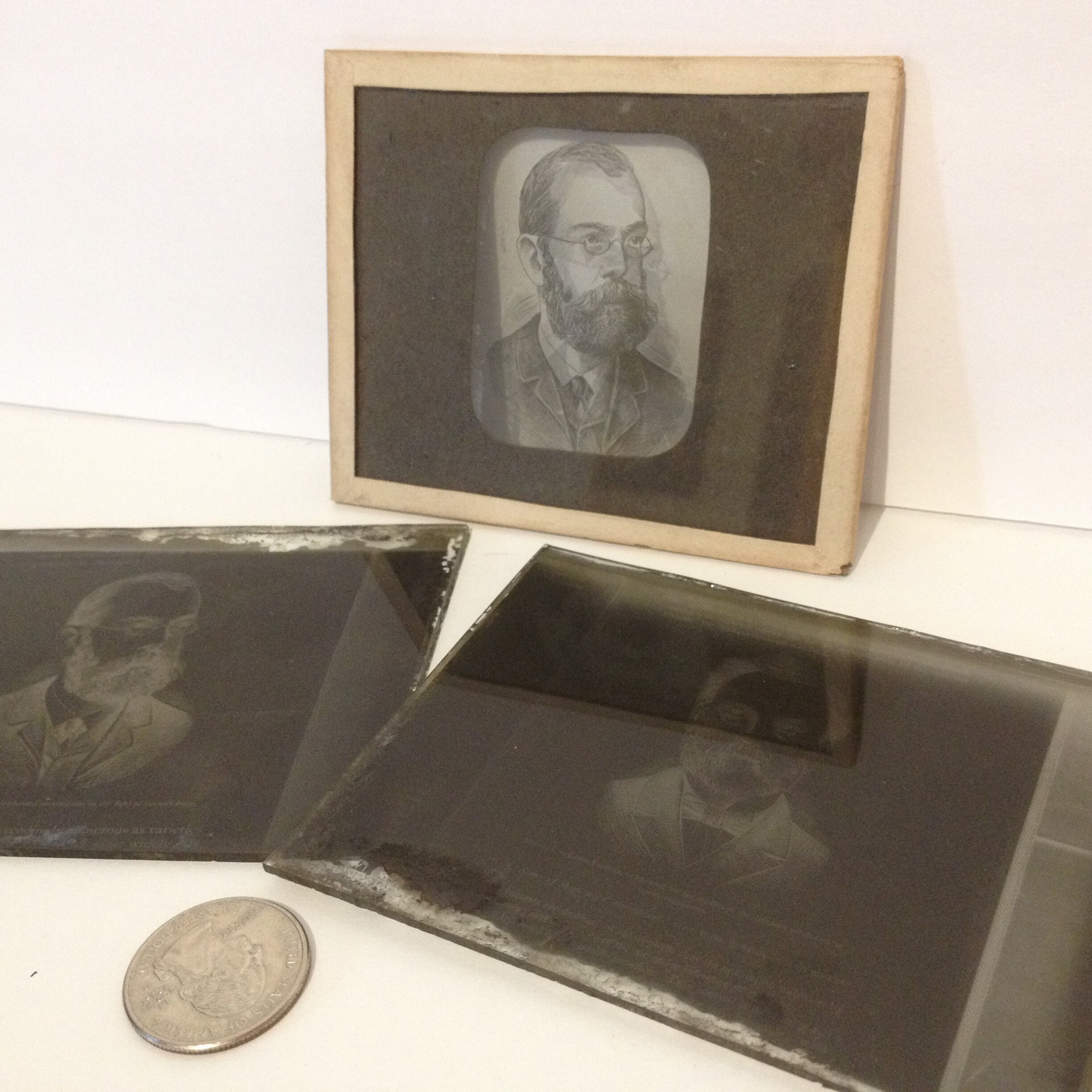 ON SALE Antique Early 1900's Glass Slides Men of Etsy