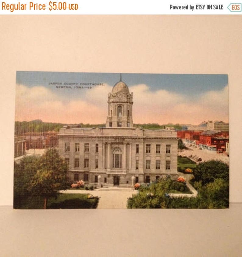 ON SALE Newton Iowa IA Jasper County Courthouse 1930's Etsy