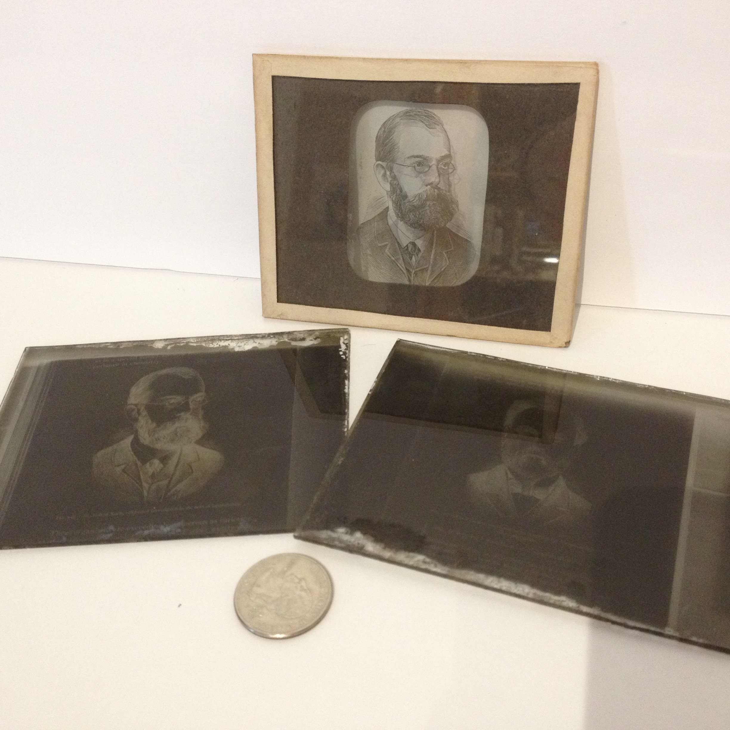 ON SALE Antique Early 1900's Glass Slides Men of Etsy