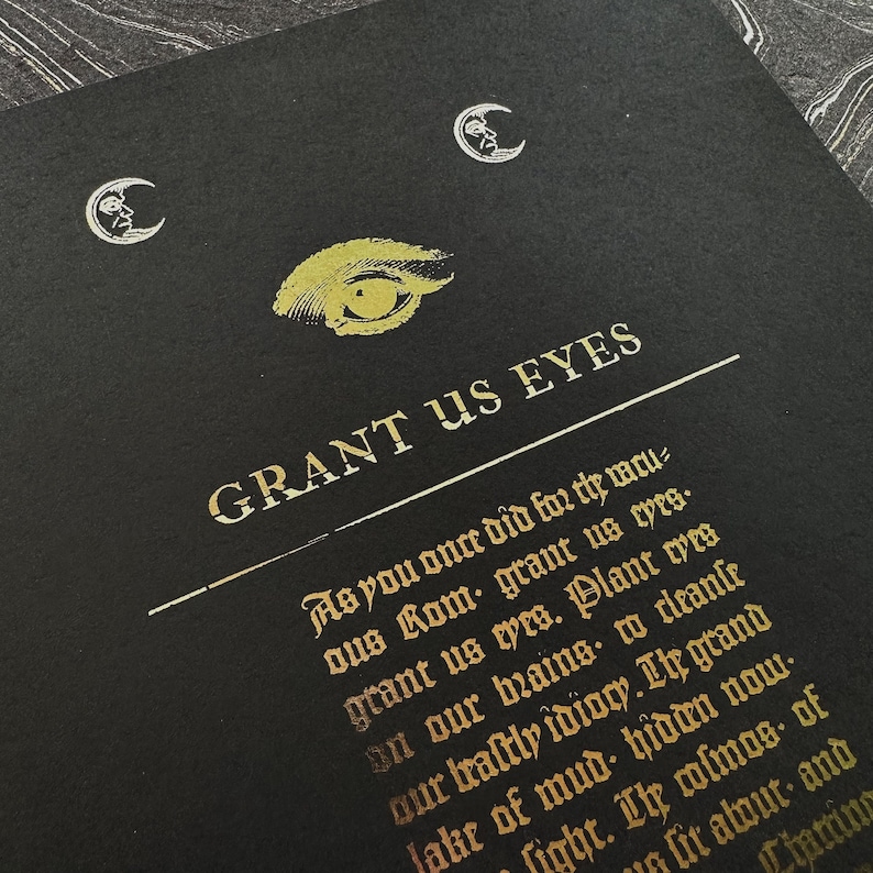 Grant Us Eyes bloodborne inspired foil print image 1