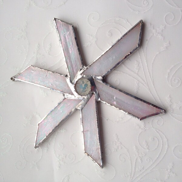 Stained glass snowflake 1