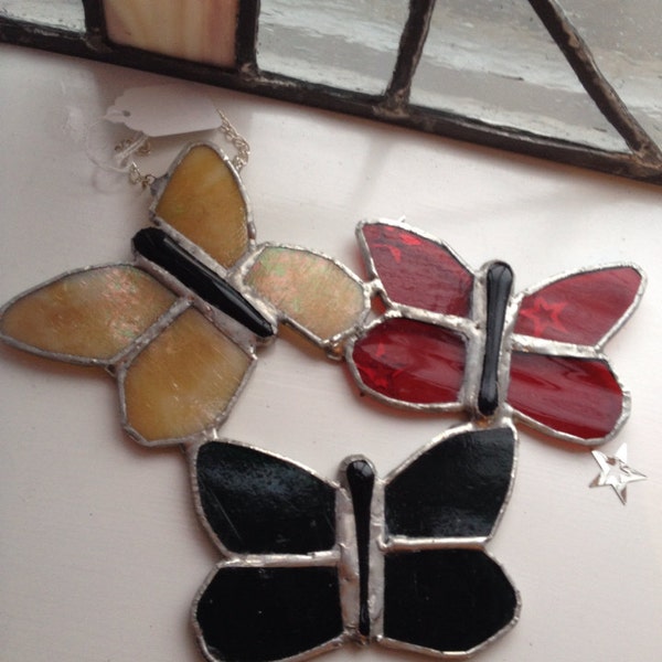 Sale-Christmas stained glass butterflies