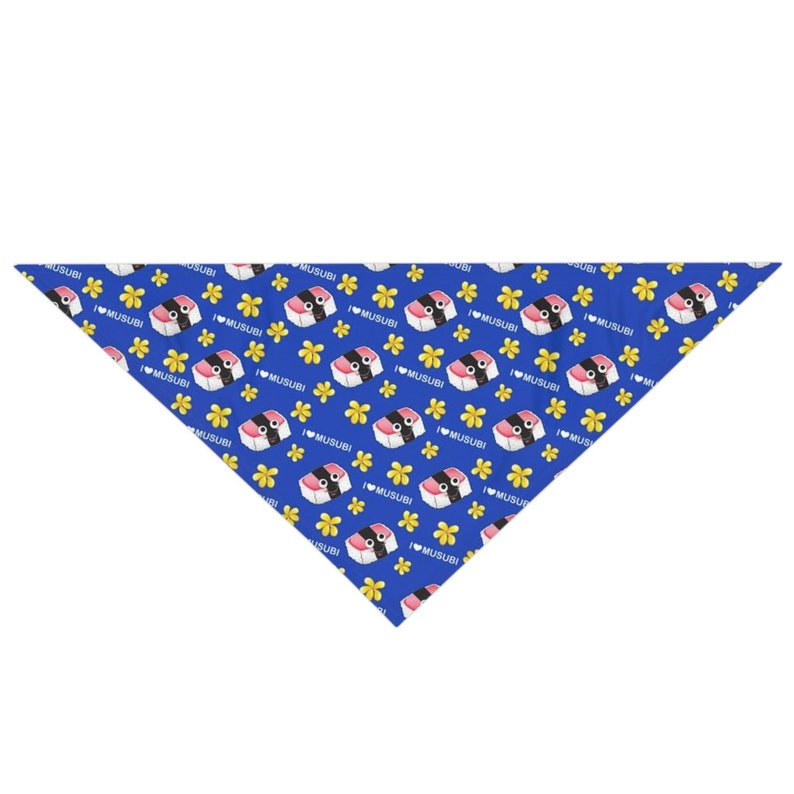 Hawaiian Dog Pet Bandana, I Love Musubi Hawaii Food Dog Bandana, Hawaii