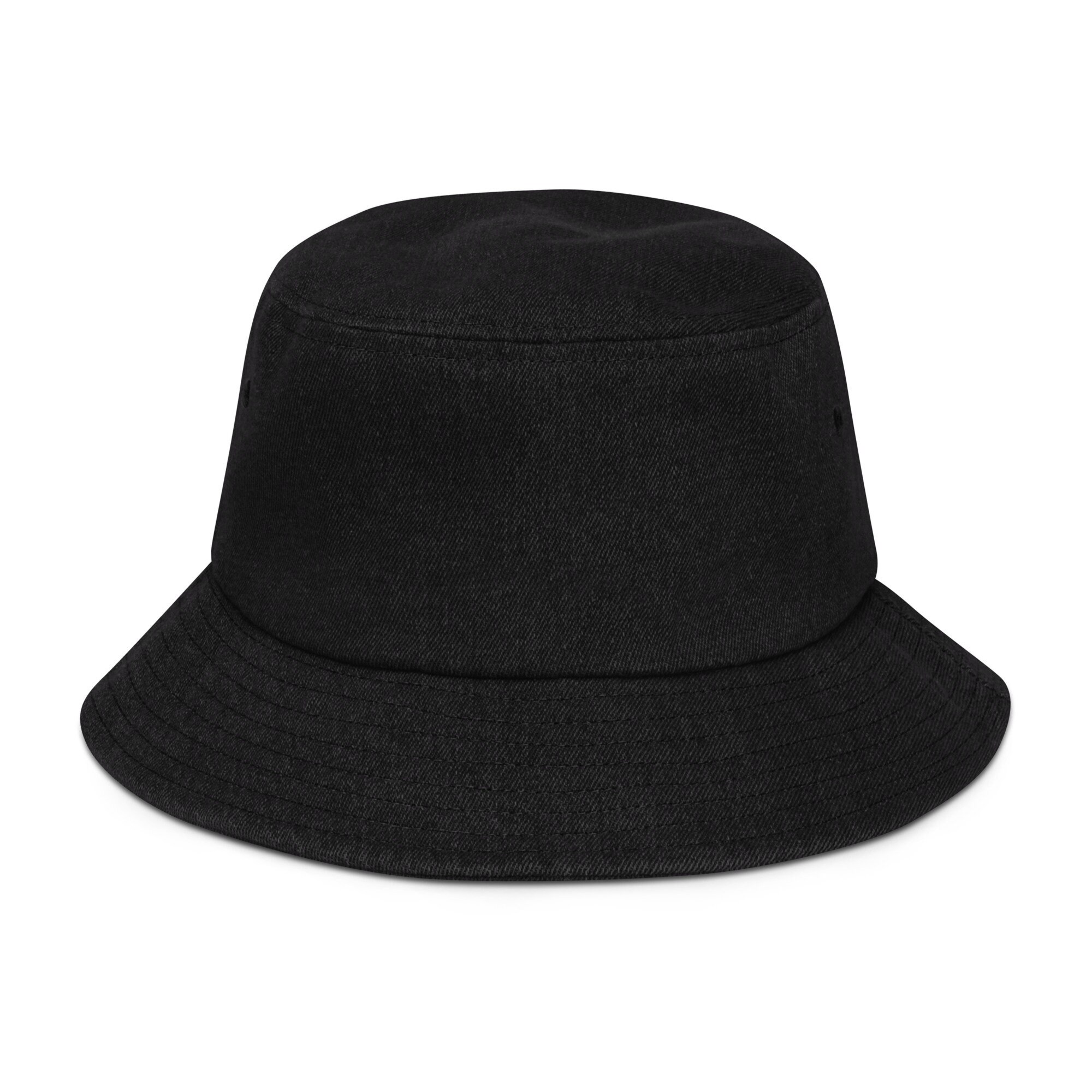 Embroidered Aloha Denim Bucket Hat – Hawaiian Sun Hat - Etsy display picture 2