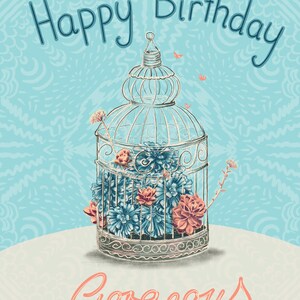 Happy Birthday card - for succulent and garden lover - Happy Birthday Gorgeous
