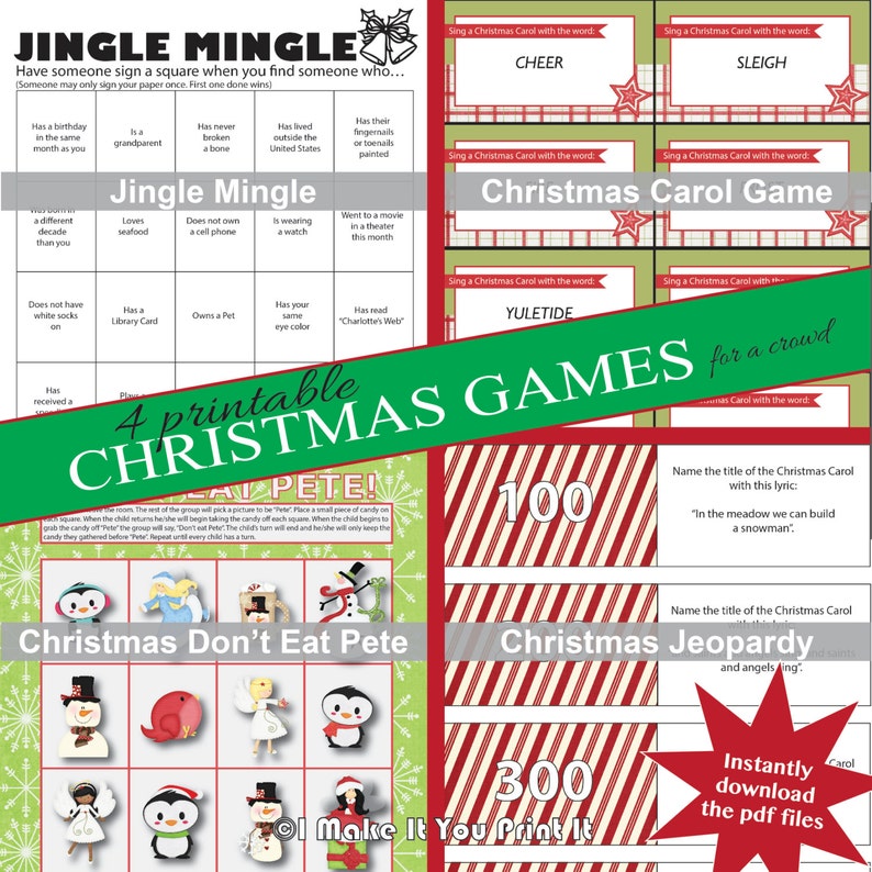 Printable Xmas Online games for a Group graphic regarding Printable Christmas Games for Adults identified as Printable Xmas Game titles for a Group