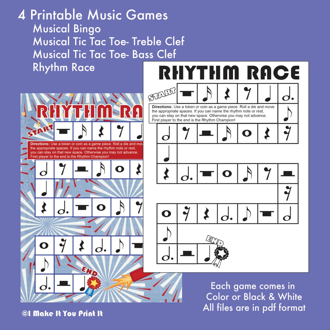 Printable Music Games | Etsy