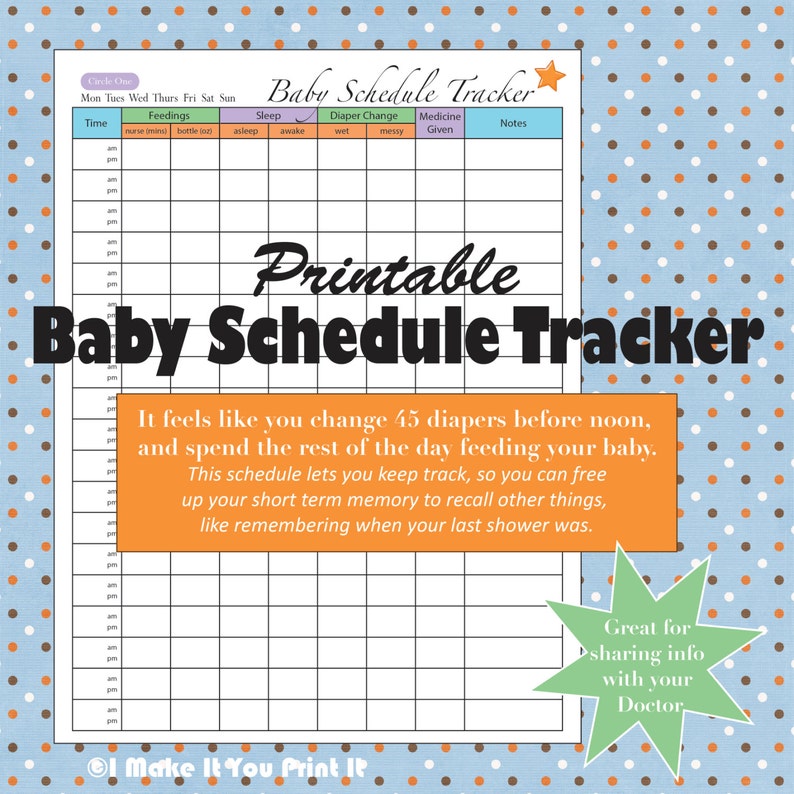 Printable Little one Program Tracker and Twins Routine Tracker photograph relating to Printable Baby Schedule referred to as Printable Little one Routine Tracker and Twins Plan Tracker