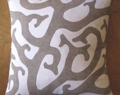 Coral Design. Tan Cream Pillow Cover. Throw Pillow. Pillow . Cushion Cover.  18 x18 inch. Mushroom. Cotton. Home decor. Accessory.