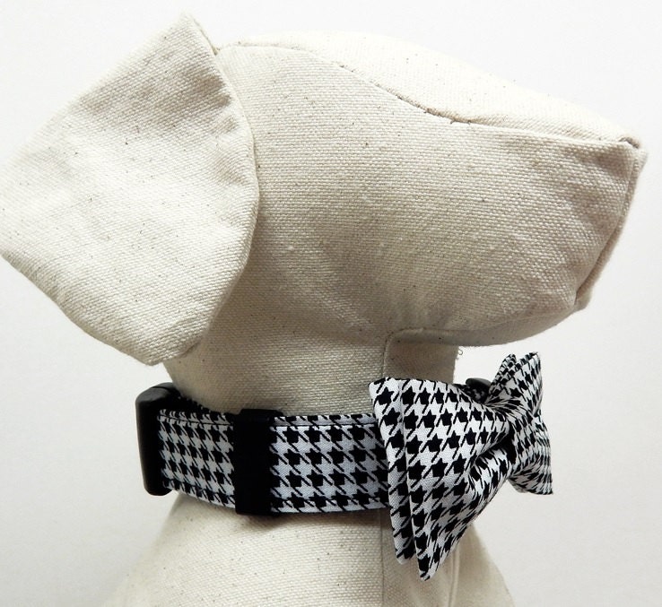 Dog Bow Tie and Collar Combo Happy Hounds Black and White Etsy