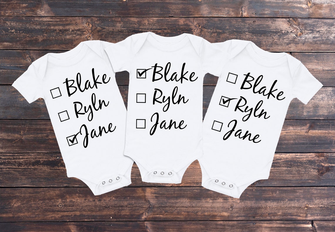 Triplet Onesies Triplet Gift Ideas Take Home Outfits for Etsy