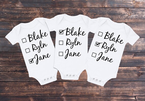 triplet onesies