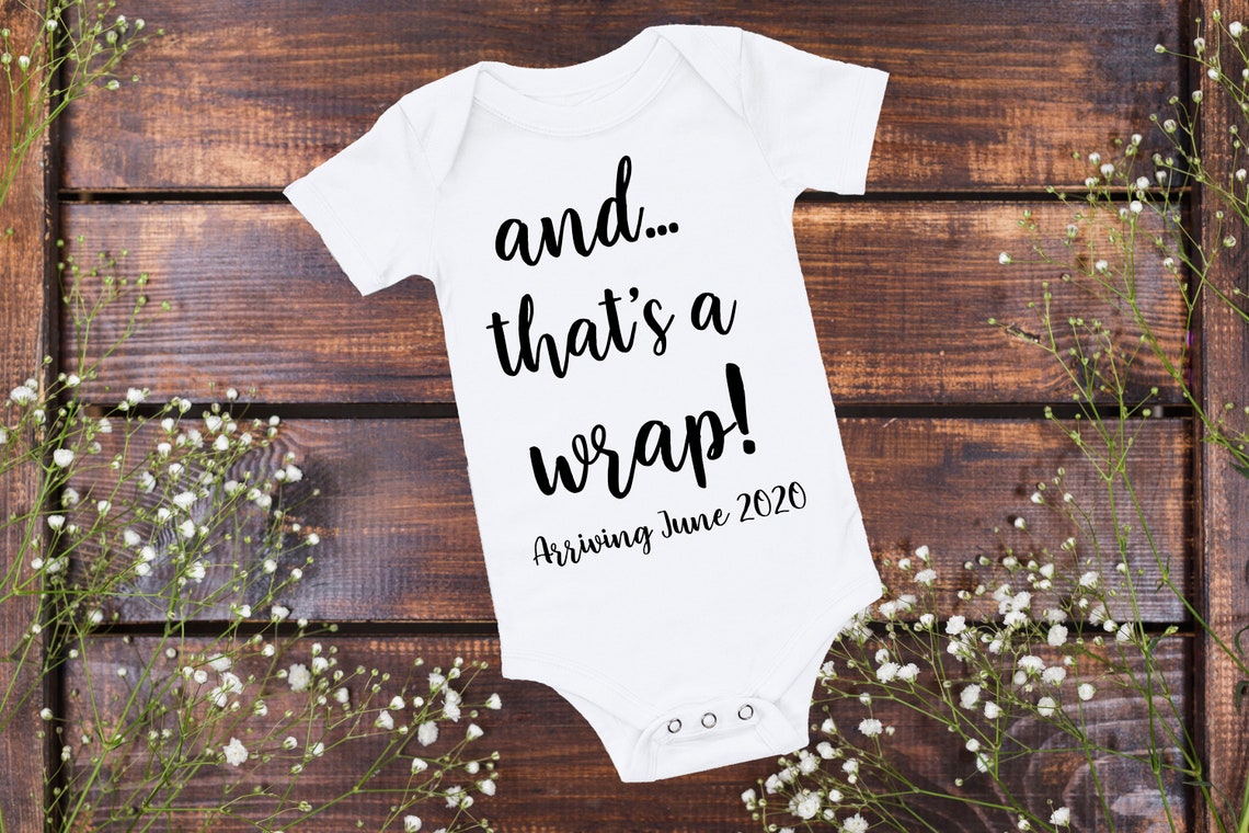 And that's a wrap onesie baby announcement last baby Etsy