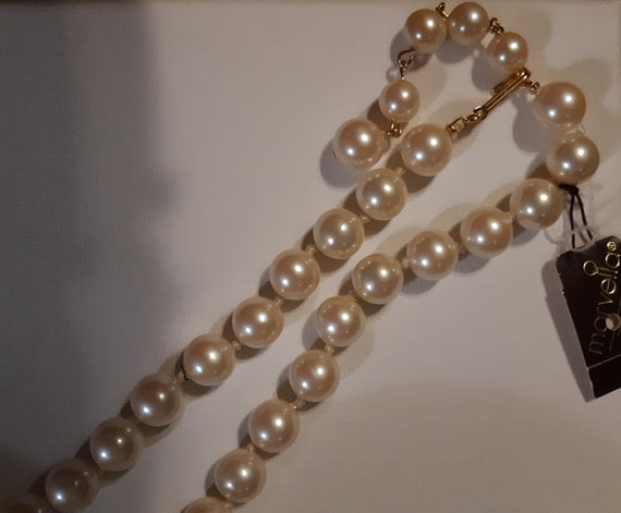 NWT Vintage 80's Marvella Faux Ivory Pearl Choker… - image 3