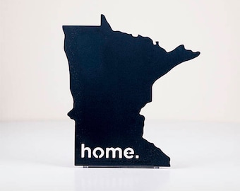 Minnesota Home State Steel Sign - Metal State Wall Decor