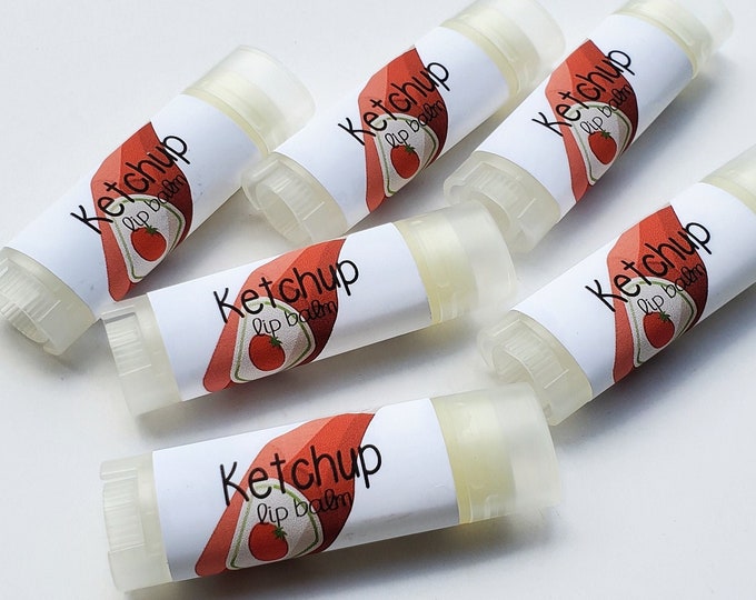 Ketchup Lip Balm, Funny Gift for Teen, Novelty Gift, Gag Gift for Him