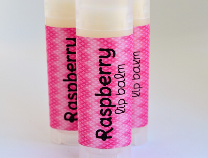 Raspberry Lip Balm Sweetened Lip Balm Raspberry Chapstick Etsy