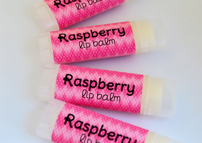 Raspberry Lip Balm Sweetened Lip Balm Raspberry Chapstick Etsy