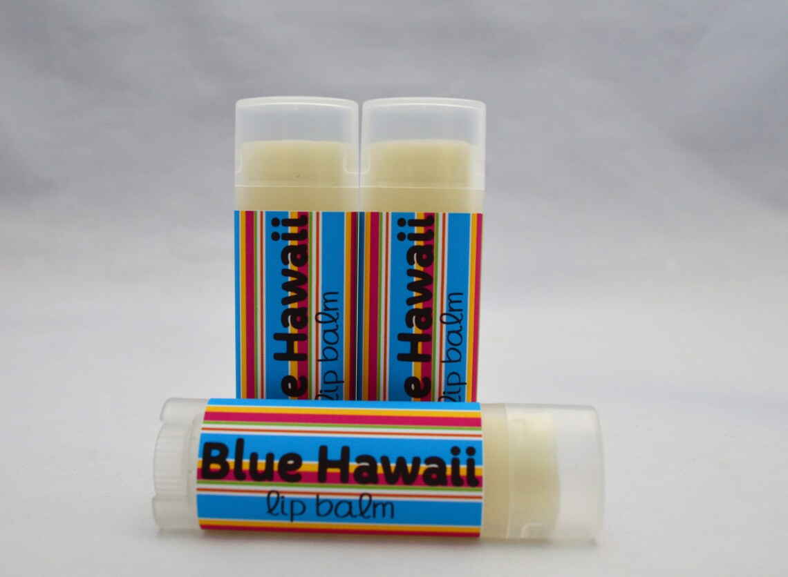 Blue Hawaii Lip Balm Blue Hawaii Chapstick Blue Hawaii Etsy