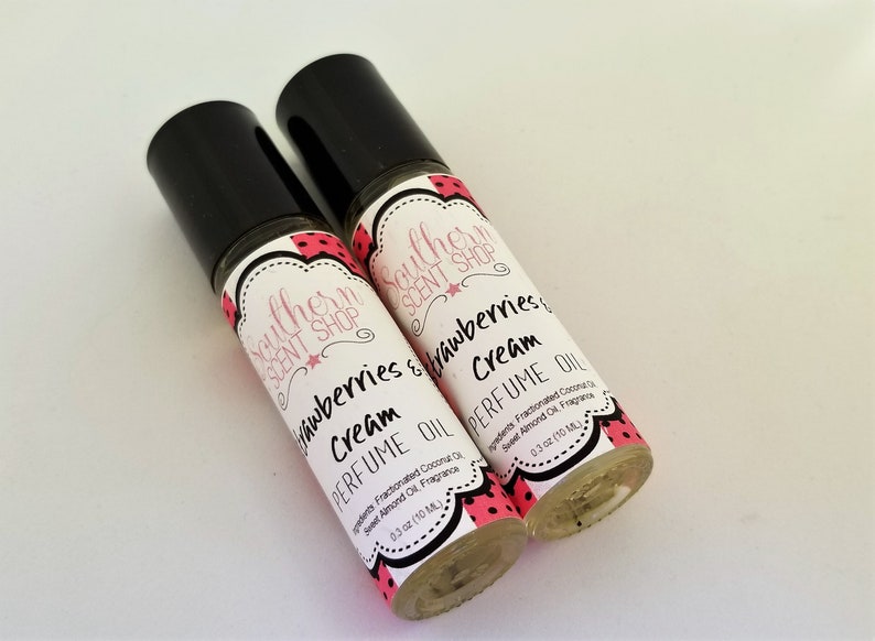 Strawberries & Cream Perfume Oil Roll on Perfume Oil Sweet Etsy