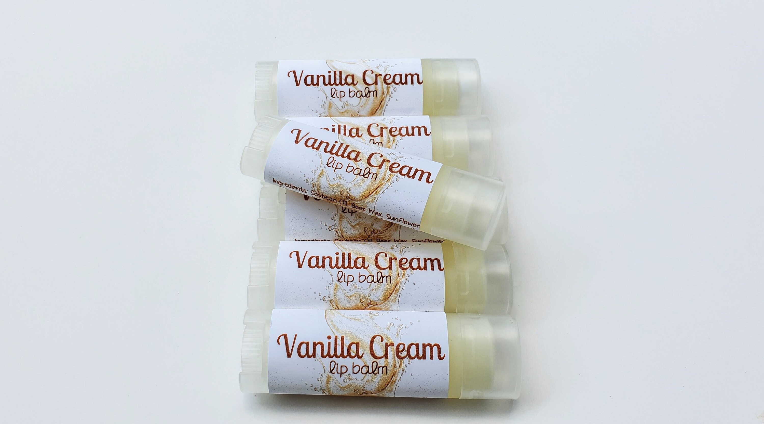 Vanilla Cream Lip Balm Vanilla Chapstick Moisturizing Lip Etsy