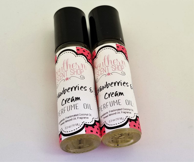 Strawberries & Cream Perfume Oil Roll on Perfume Oil Sweet Etsy