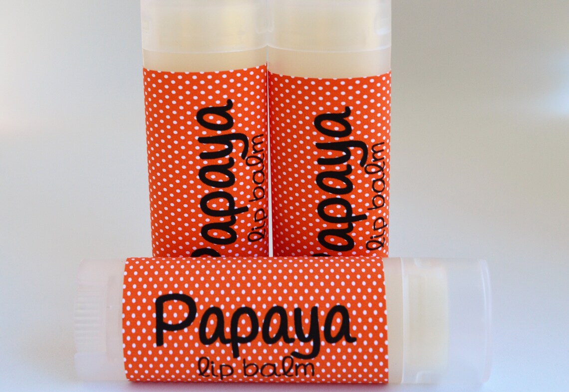 Papaya Lip Balm Papaya Lip Balm Papaya Chapstick Etsy