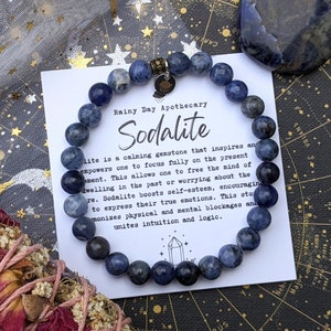 Sodalite Gemstone Bracelet: Hand-Crafted Harmony + Balance