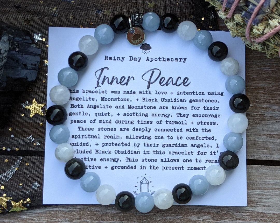 The Inner Peace Bracelet Protective Gemstone Bracelet Guardian Angels 6mm Gemstone Bracelet - Etsy