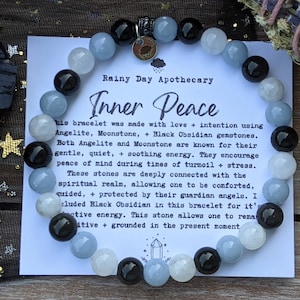 The Inner Peace Bracelet | Protective Gemstone Bracelet | Guardian Angels | 6mm Gemstone Bracelet |