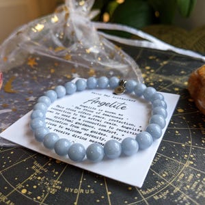 Angelite Gemstone Bracelet: Stone of Awareness, Spiritual Guidance image 2