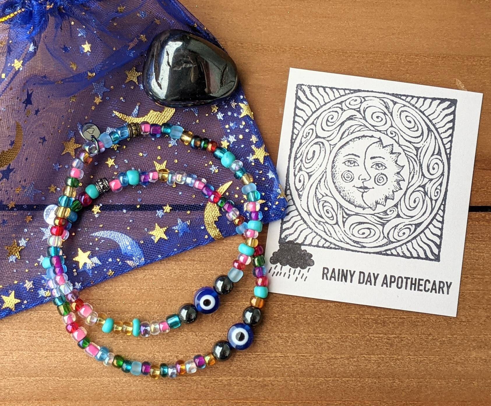 Adjustable Evil Eye Fabric Bracelet for Protection Against Negative Energy main image 1