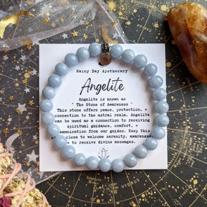 Angelite Gemstone Bracelet: Stone of Awareness, Spiritual Guidance image 6