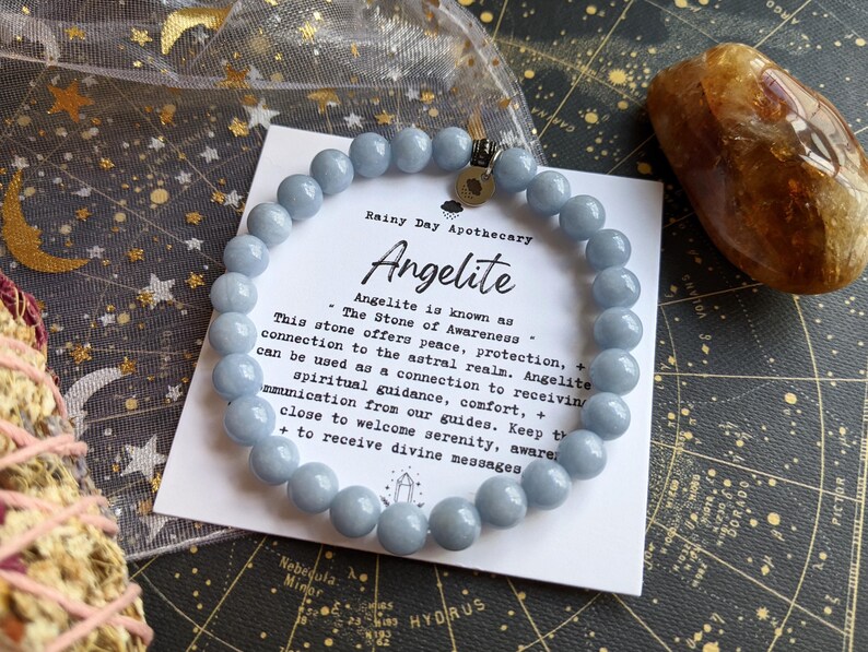 Angelite Gemstone Bracelet: Stone of Awareness, Spiritual Guidance image 5