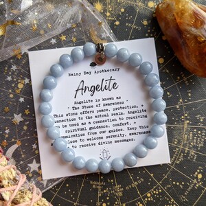 Angelite Gemstone Bracelet: Stone of Awareness, Spiritual Guidance image 4