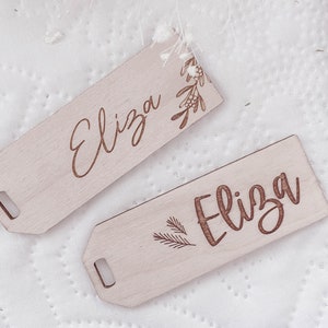 Personalised Christmas Name Gift Stocking Tags Rectangle