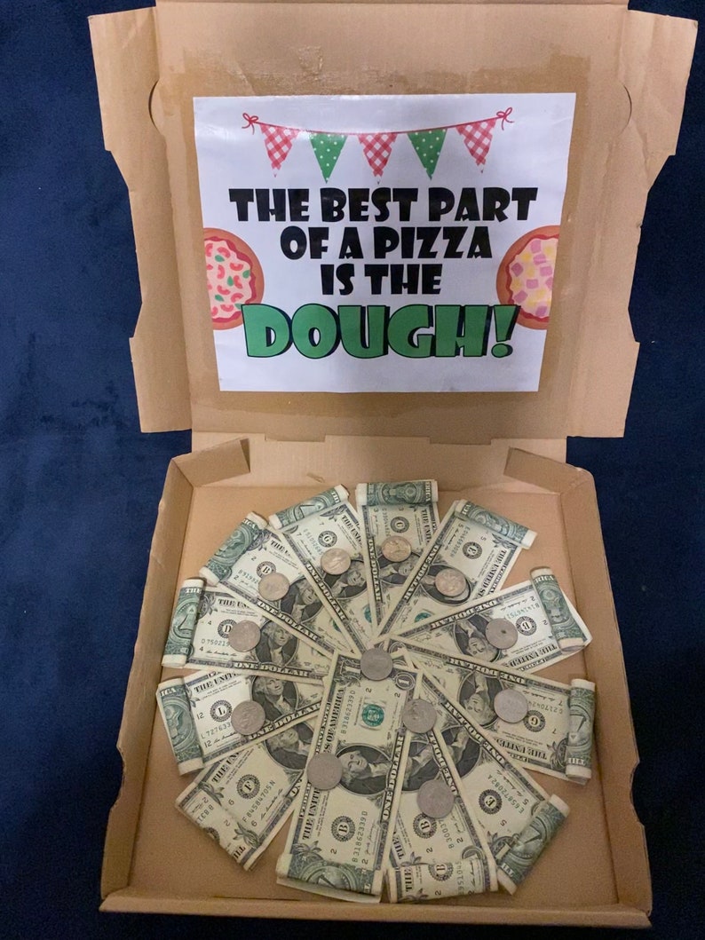 Pizza Dough Party / Birthday Money Gift Box 25 Dollar | Etsy
