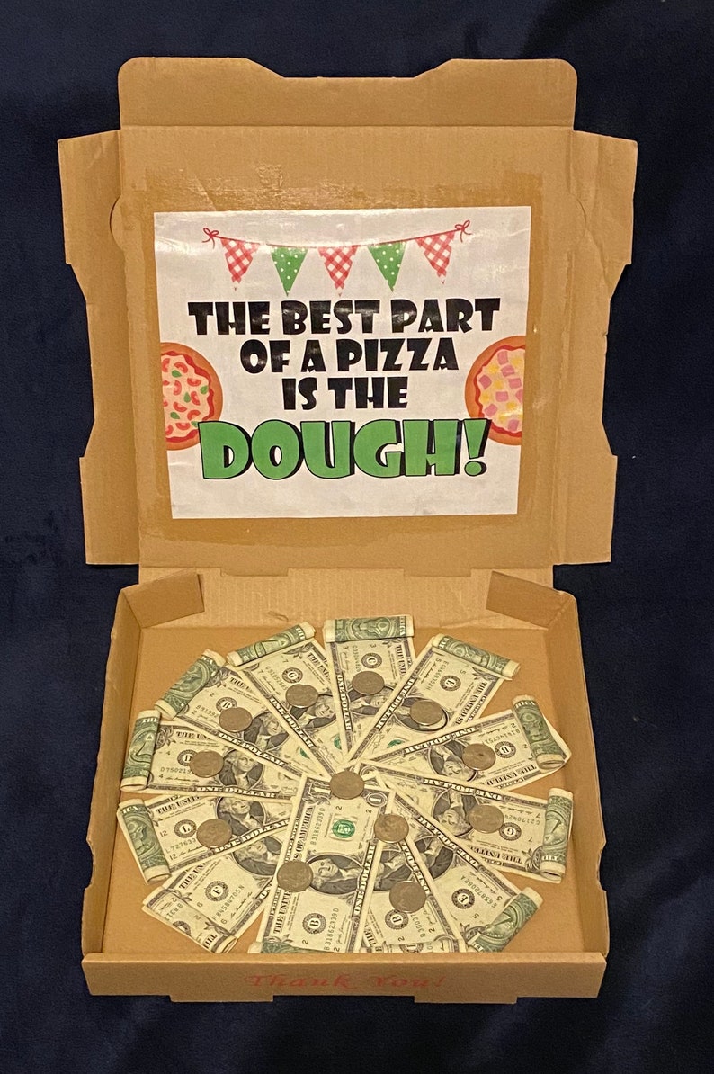 Pizza Dough Party / Birthday Money Gift Box 25 Dollars Etsy