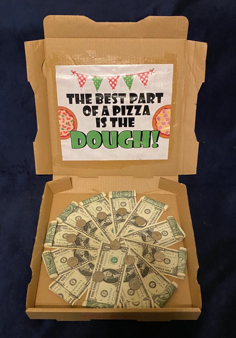 Pizza Dough Party / Birthday Money Gift Box 25 Dollar Etsy