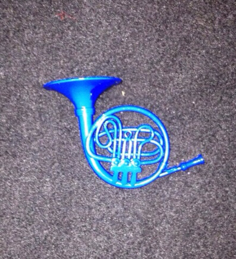 Miniature Blue French Horn Etsy