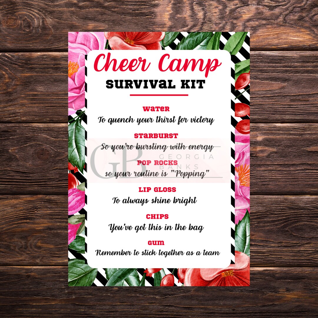 Cheer Camp Survival Kit Cheer Survival Kit cheer Team Gifts Etsy