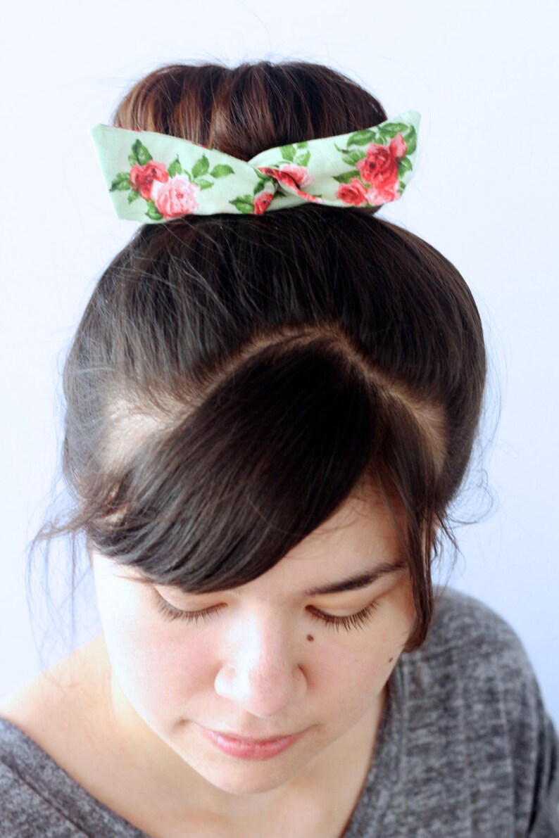 Wire Bun Wrap Flower Ponytail Wrap Topknot Dolly Bow Etsy