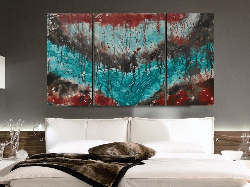 Wood Wall Art Triptych Abstract Large Modern Abstract Art Etsy